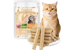 GLAUBLIEB 50g Palitos Masticar Liofilizadas para Gatos, Snacks Gatos Barritas Dentales contra el Mal Aliento y Acumulación de Sarro