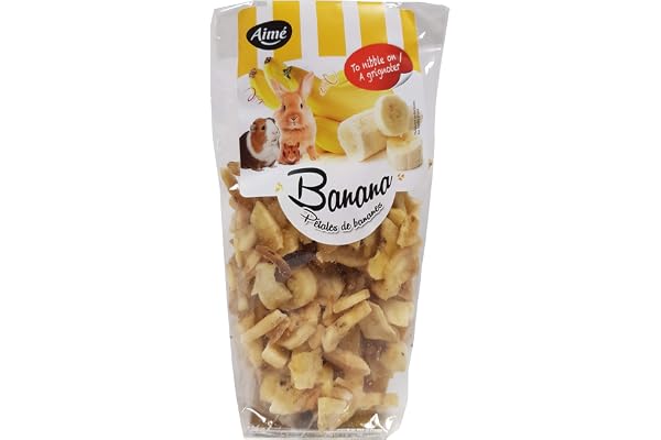 Aime Snack Rongeurs Pétales Bananes Friandises pour Petit Animal , 90 g, Lot de 5
