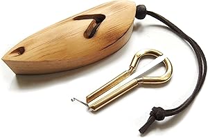 OBERTON PRO Altay Souvenir Jews Harp - P.Potkin's Komus with Light Leaf Case