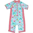 Popgear Baby Girls' Peppa Pig Tropical Pattern Sunsafe Swimsuit Multicoloured Swimwear