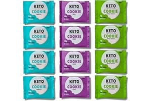 Keto Collective Keto Cookies I 1.5g Net Carbs I 30g x 12 I Keto Snacks I Low Sugar I Made with Real Butter I High Fibre I Low Carb Snacks, Gluten Free Cookies (Mixed)