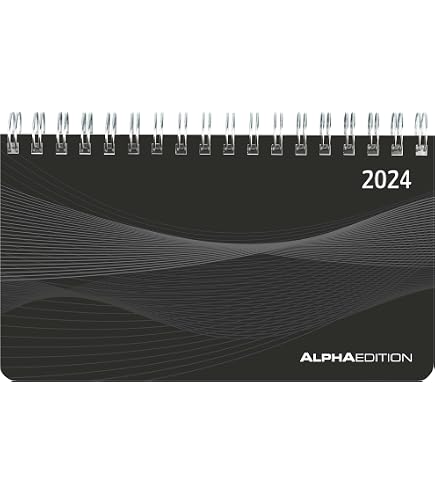 Zettler Taschenplaner 2025 – Faltbarer PVC-Kalender Mit Monatsübersicht, Adressheft & Notizen, Schwarz, 9,5x16 Cm