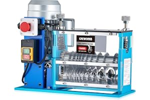 CREWORKS 550W Dénudeur de Câbles Électrique, Dénudeuse pour Fils 1,5-40 mm, Machine à Dénuder Automatique 30m/min avec 11 Can