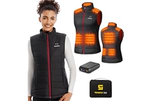 Toastiv Gilet Riscaldato, Gilet Riscaldato Donna con Batteria Inclusa 7.4V da 16000mAh, Gilet Riscaldato con 8 zone di Riscaldamento, Giacca Riscaldante Regolabile, Gilet Riscaldato per All'aperto