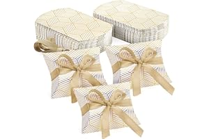 TsunNee Geschenkbox aus Kraftpapier, Pralinenschachtel aus Papier, Geschenkboxen für Hochzeitspartys, Geschenkschachteln aus Papier, 50er-Pack