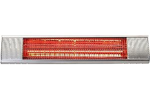 Bimar Chauffage Halogène 2000W pour l'Extérieur HR305, Radiateur Electrique Mural avec Kit Inclus, Réglable de 0 à 90 Degrés, Allumage par Cordon (Inclus), Chauffage Instantané et Circonscrit