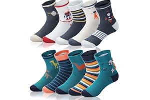 Adorel Calcetines Cortos Algodón Divertidos Niño Pack de 10