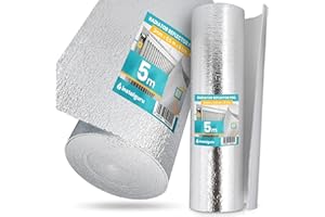INSTALGURU Lamina Isolante Termoriflettente 3 x 0,5 x 5 m Pannelli Riflettenti Termosifoni Rotolo Foglio Isolante Isolamento Termico Barriera Protegge Freddo Caldo Luce Caloriferi Consente Risparmiare Energia