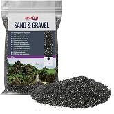 Amtra Fine Black Sand Sand for Aquariums, Freshwater and Saltwater Aquarium Bottoms, Black, Non-Toxic, 0.3-0.1 mm, 11 lbs