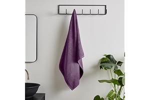 Catherine Lansfield Quick Dry Cotton Hand Towel, 70x120 cm, Plum