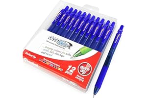 Pentel Energel X BL107 Retráctil Gel Punta Redonda Plumas - 0.7mm - Azul - Cartera de 12