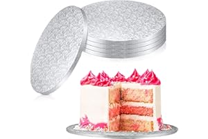 LWAIX Kuchenständer, rund, Ø 30 cm, 12 mm, für Transport und Dekoration, 5 Stück (Silber)