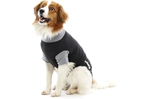 KRUUSE Buster Classic Body Suit for Dogs, XXX-Large, Black/Grey