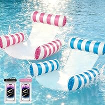 Matelas Gonflable Piscine Avec Filet – Hamac Flottant 4 En 1, Pompe Incluse, Taille 115x85 Cm, Charge 200 Kg, Adulte Et Enfant