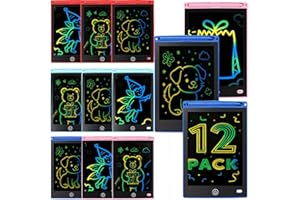 ASPIREBLOOM Party Bag Fillers for Kids, LCD Writing Tablet, 12 Pack-8.5 Inch Doodle Board, Fun and Educational for Kids That Sketch and Doodle, Classroom Rewards Goodie Loot Bag Filler Toy for Boys Girls Birthday