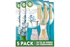 AIRWICK Air Wick Reed Diffuser, Pure Spring Delight Scent - 5 Bottles x 25ml (125ml)