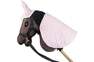 SKIPPI Couverture et Bonnet pour Hobby Horse - Rose, Hobby Horse Accessoire