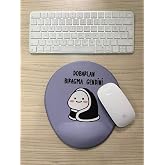 Rakkun Shop - Dobarlan Bıragma Gendini Baskılı Bilek Destekli OVAL Mouse Pad (mavi)