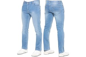 989Zé ENZO New Mens Stretch Straight Leg Jeans Casual Regular Fit Classic Basic Denim Pants