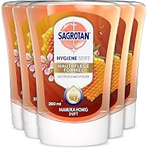 Sagrotan Handseife Aloe Vera – 5x250 Ml, Antibakterielle Flüssigseife Mit Pflegeformel, Dermatologisch Getestet
