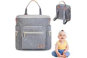 Homlynn Wickeltasche, Rucksack, Wickelrucksack, Wickeltaschen, großer Wickelrucksack, multifunktionale Babytasche für Mama und Papa, Wochenendreise, modischer Rucksack