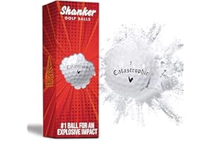 Shanker Golf Balles de Golf Explosives - Balles Farces et Attrapes Qui Explosent à l'Impact – Balles de Golf Humour Amusantes pour Les Golfeurs (Lot de 3, Nouveauté)