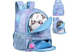 TRAILKICKER Mesh Black Basketball Soccer Backpack With Ball and Shoe Compartment for All Sports - Volleyball, Football Equipment Bag for Boys, Girls, Men, Women