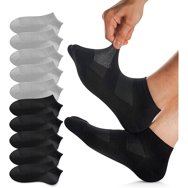 FORVEVO 10 Paires Chaussettes Sport Homme Femme Coton Respirantes - Courtes Quart Unisexe