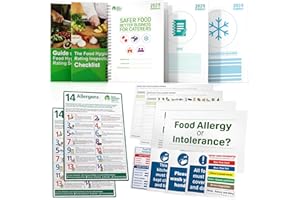 THEORY TEST AUTHORITY Safer Food Better Business 2025, Food Safety Book Pack for Hygiene Record and Compliance, Kitchen Safety Signs included in All-in-One kit for Caterers Restaurants and Takeaways