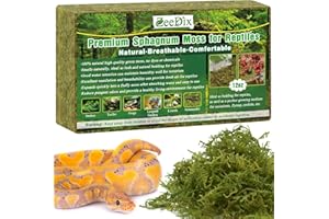 ZeeDix 340g Terrarienmoos für Reptilien - Natürliches Moosstreu für Leopardgeckos, Echsen, Schlangen, Schildkröten & Frösche, Sicher für Pflanzen & Tiere