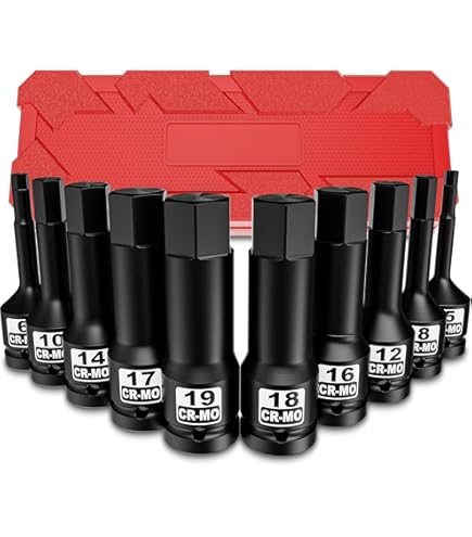 Jeu De 12 Douilles Allen 1/2 Pouce - Tailles 5,6,7,8,10,12,14,16,17,18,19,22 Mm - Acier Chrome Vanadium - Avec Mallette De Rangement Bleue