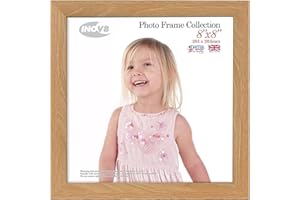 Inov8 Framing Photo Frame, Dense wood, Lime Oak, 8"x8" (20.32cm x 20.32cm)