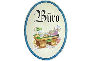 Kaltner Präsente - Placa decorativa de madera para puerta, de diseño antiguo, cartel decorativo para dormitorio, con texto en alemán “Kammer” (18 cm de diámetro)