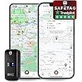 SafeTag Mini 4G - 4G LTE Rechargeable Mini GPS Tracker, Car, Van, Motorbike etc. 34-205 Countries, Real Time Tracking and Notifications, 7 Day Free Trial - Sim Included, 12 Month Warranty (4G)
