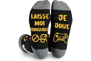 HUEGLO Chaussettes Humour Homme Fantaisie Idee Cadeau Homme Anniversaire Fantaisie Rigolo Noel Papa Drole Chaussette Rigolote Humoristiques Cadeaux