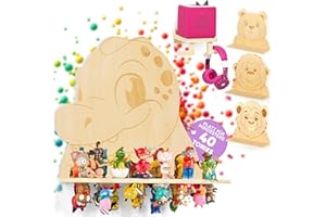 SPUNZ EST. 2023 SPUNZ Tonie Regal zum Hinstellen und Aufhängen [2in1 Tonie Regal Mädchen und Junge] Tonie Aufbewahrung inkl. Toniebox Regal [Jetzt Tiermotiv wählen]