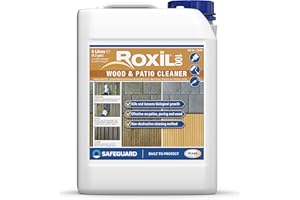 Roxil 100 Wood & Patio Cleaner 5L - Green Mould, Algae & Lichen Killer - Restore the appearance of your Patio, Deck, Fence or Paving (1)