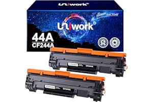 Uniwork 44A (Con chip) Cartucce Toner Compatibili per HP 44A CF244A per Laserjet Pro M15a M15w MFP M28a M28w (Nero, 2-Pack)