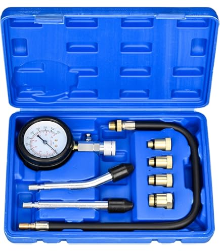 8MILELAKE Testeur De Fuite De Cylindre Tu-21 - Testeur De Diagnostic De Compression Du Moteur à Double Jauge - Détecteur De Fuite De Cylindre Pour Moteur à Essence