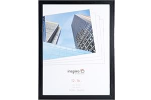 Hampton Frames, cornice portafoto OXFORD 30x40 cm, nero, MDF effetto legno, plexiglas, montaggio orizzontale/verticale | per foto e documenti