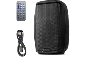 Gemini Sound AS-2110BT Active Bluetooth PA System, altavoces de Woofer de 10 pulgadas 1000W WATTS DJ altavoces, SD, USB, entrada/salida XLR, micrófono de 2 x 1/4 pulgadas/entradas de RCA/AUX