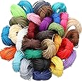 Boao 30 Colors 1mm Waxed Cord Beading Thread for DIY Macrame Necklace Bracelet Jewelry Making String, 10m Each Color
