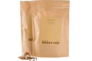 Jolly mama! Lot de 2 Granochoc | Boost Fer | Granola au Chocolat et Noix de Coco | Enrichi en Fer Bisglycinate | Compatible Grossesse & Allaitement | Fabriqué en France | 2 X 250 g