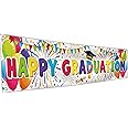Graduation Banner - Graduation Decorations for Prom - Congratulations Banner - Congratulations Decorations - Well Done Banner - We are so Proud of You banner - 180 x 40cm (White)