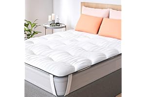 CASABEL Surmatelas Nuage 140 x 190 cm en Microfibre - Confort Optimal - Moelleux, Anti-acarien, Respirant- pour Matelas 2 Places Adulte et Enfant, Clic Clac, BZ