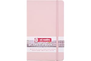 Talens Art Creation Sketchbook - Rosa pastel 13x21 cm - 140 g - 80 hojas - Papel de dibujo sin ácido - Ideal para lápiz, pastel, acrílicos, tinta