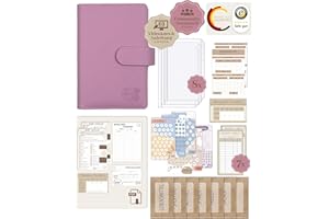 ‎BEGINNERBUDGET BeginnerBudget® Budget Planner Deutsch - Starterset mit Sparchallenge Budgetplaner - Sparen mit Umschlagmethode + Anleitung - Ringbuch A6 - Binder A6 Litchi-Style (Lila)