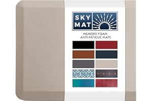 SKY SOLUTIONS Sky Solution Anti Fatigue Mat - Washable Non Slip Kitchen Mats - Floor Pads for Office Standing Desk - Cmfort Foam to Relieve Knee & Back Pain (20x32x3/4-inch)