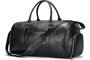 NEWSBIRDS Borsone da Viaggio Pelle, Borsone da Viaggio Uomo Weekend con Tracolla Removibile Borsone grande Viaggio, Borsa per Weekend, Borse da Palestra per Uomo e Donna