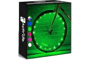 Activ Life Luces LED para Ruedas de Bicicletas Baterías Incluidas. Obtén un 100% de Brillo y Visibilidad Desde Todos los Ángulos para una Máxima Seguridad y Estilo (Conjunto para 1 Rueda)